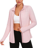 Vldnery Women's UPF 50+ Sun Protection Lightweight Jacket Zip Up Long Sleeve Sun Shirt for Women with Thumb Hole Hiking
