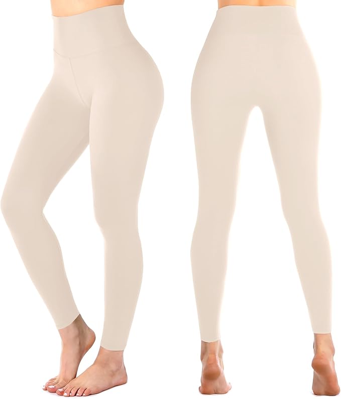 Leafigure High Waisted Leggings for Women- Soft No See-Through Yoga Pants for Gym Workout Running