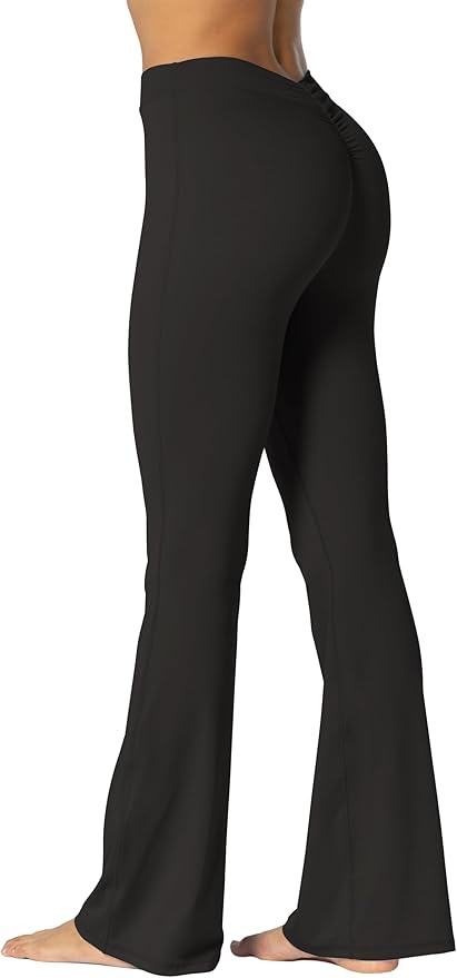 Sunzel Flare Leggings, Crossover Yoga Pants with Tummy Control, High-Waisted and Wide Leg