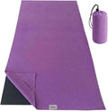 Yoga Towel, Non Slip Hot Yoga Mat Towel with Corner Pockets, Mat-Sized 24" x 72", 100% Microfiber Sweat Absorbent, Perfect for Hot Yoga, Bikram, Pilates and Yoga Mats (Purple)