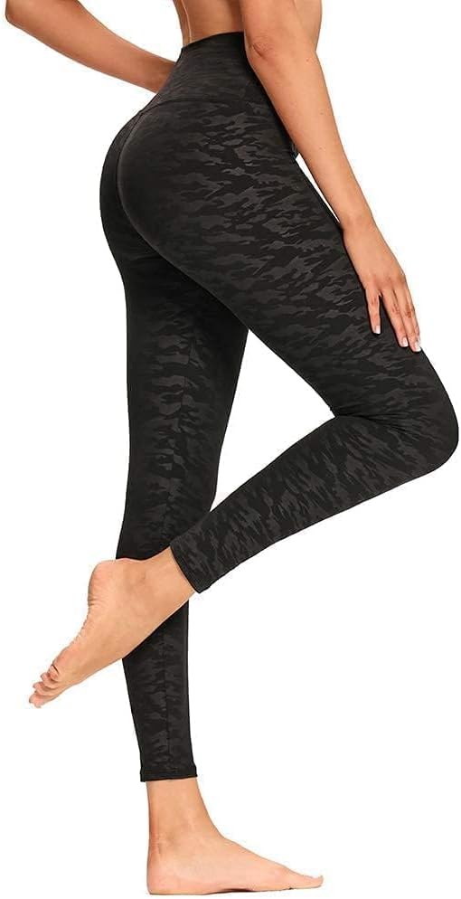 GAYHAY High Waisted Leggings for Women - Soft Opaque Slim Tummy Control Printed Pants for Running Cycling Yoga