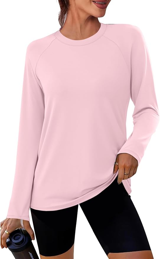 WIHOLL Workout Tops for Women Long Sleeve Sun Shirt UPF 50+ UV Protection Running Hiking Clothes Quick Dry Athletic Tops