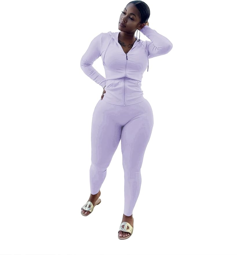 Mrskoala Two Piece Outfits for Women Jogger Sets Workout Sweat Suits Tracksuit Pants Set
