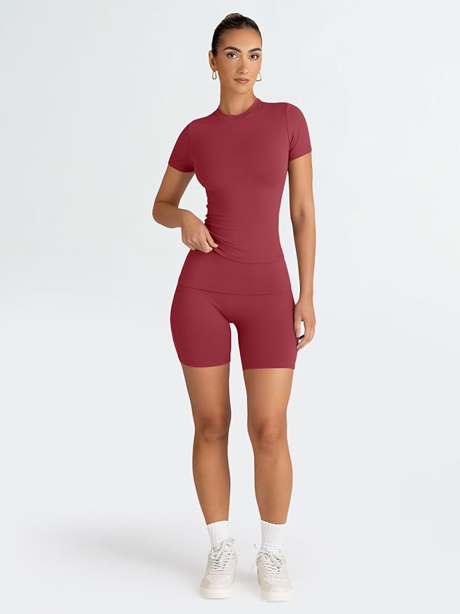 Trendy Queen 2 Piece Summer Cute Workout Sets Gym Short Set Pilates Yoga Outfits Going Out Spring Athletic Comfy Active Wear