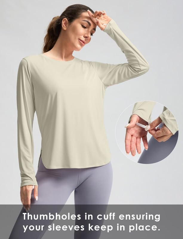 Women's Sun Shirts UPF 50+ Long Sleeve UV Protection Shirt Lightweight Quick Dry Workout Hiking Tops for Women