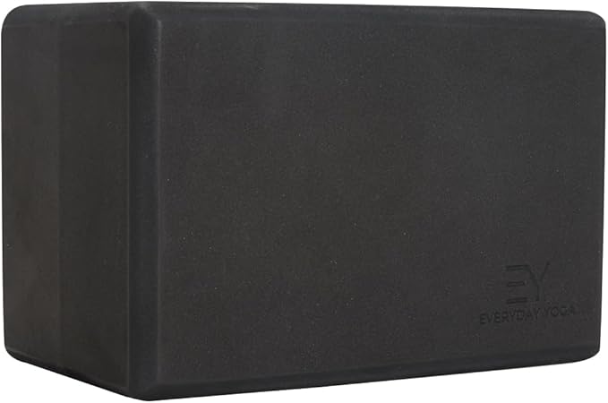 Everyday Yoga Premium Foam Block - Non-Slip High-Density Yoga Block for Balance, Stability & Stretching, EVA Foam Support, Multi Colors (Single Block)