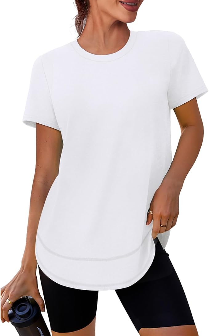XIEERDUO Womens Workout Tops Short Sleeve Shirts Quick Dry Outfits for Hiking Running S-3XL