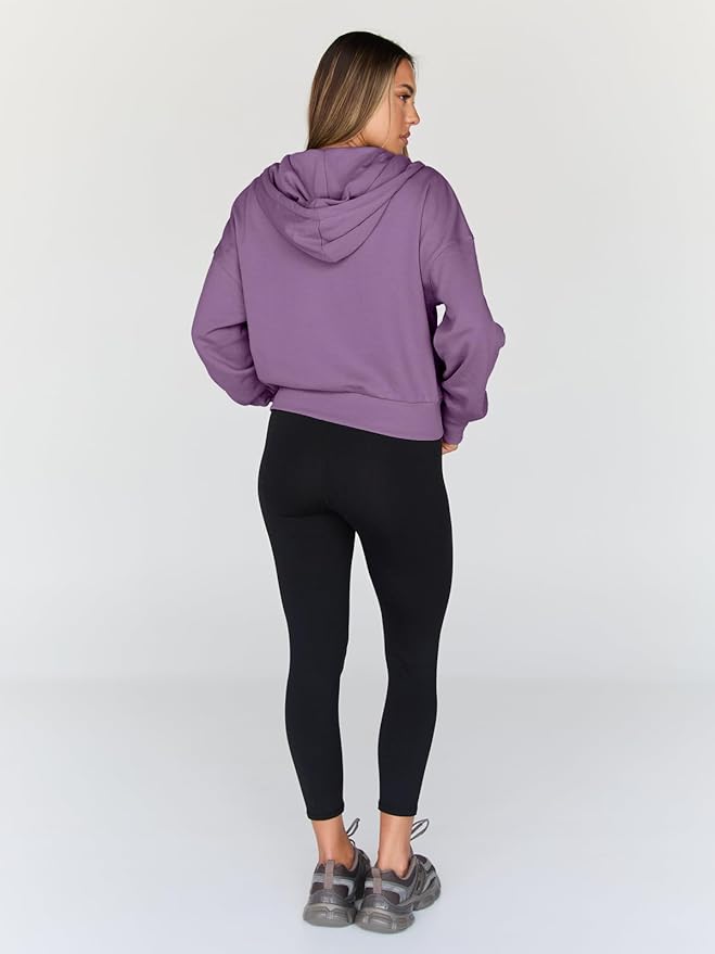 Trendy Queen Hoodies for Women Full Zip Up Cropped Sweatshirts Jackets Casual Comfy Gym Tops Fall Outfits Winter Clothes 2026