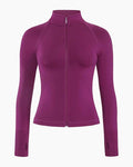 AUROLA Influence Athletic Workout Jacket for Women, Lightweight Slim Fit Full Zip Running Yoga Sports Jacket with Thumb Holes