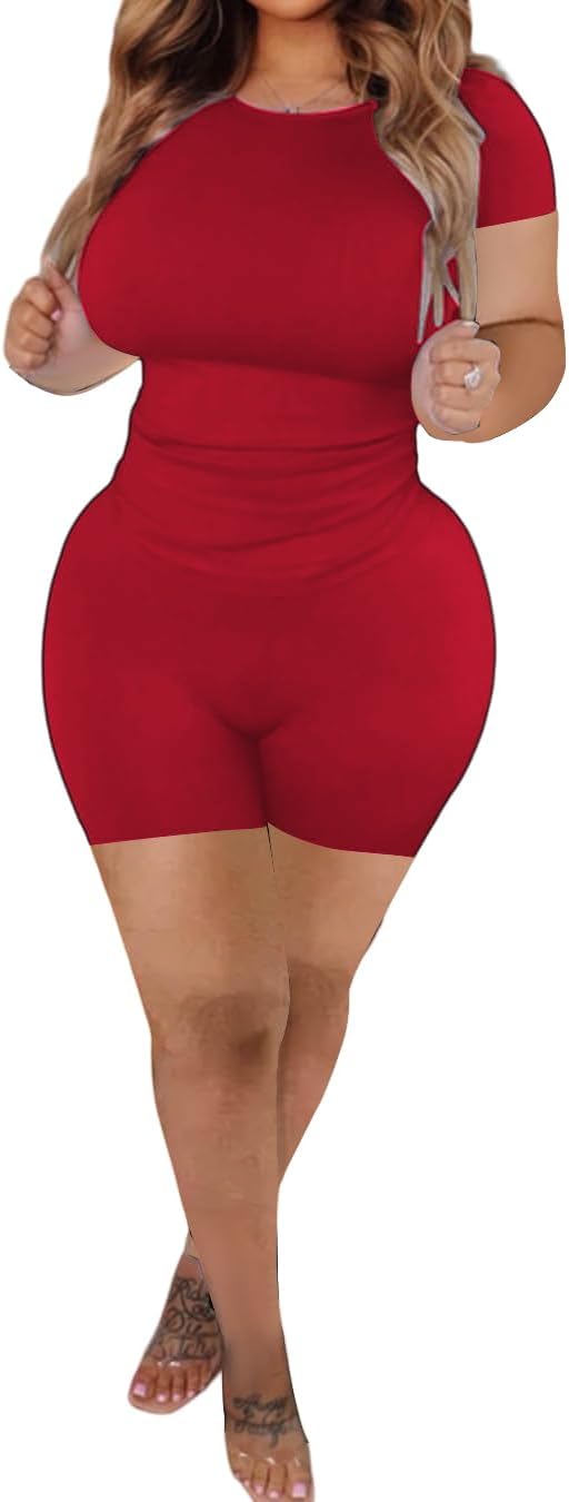 chicyes Lounge 2 Piece Sets For Women Summer Gym Two Piece Outfits Workout Plus Size Set Matching Shorts Clothes