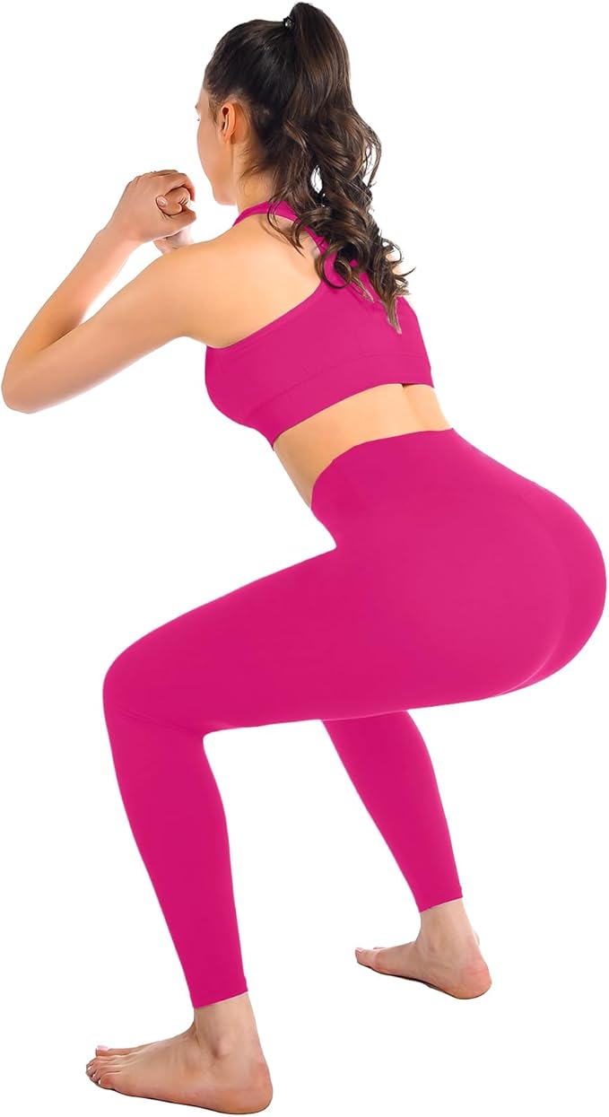 Leafigure High Waisted Leggings for Women- Soft No See-Through Yoga Pants for Gym Workout Running