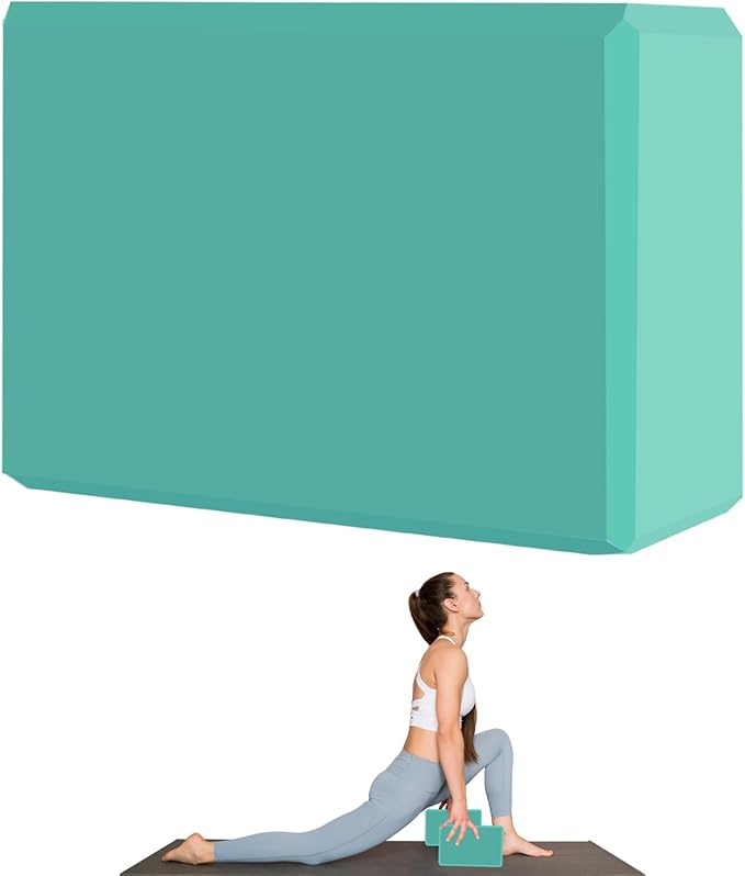 9"x6"x3" Yoga Blocks, Soft Non-Slip Surface Premium Foam Blocks, Supportive, Lightweight, Odor Resistant, Yoga Accessories for Pilates Meditation General Fitness Stretching Toning