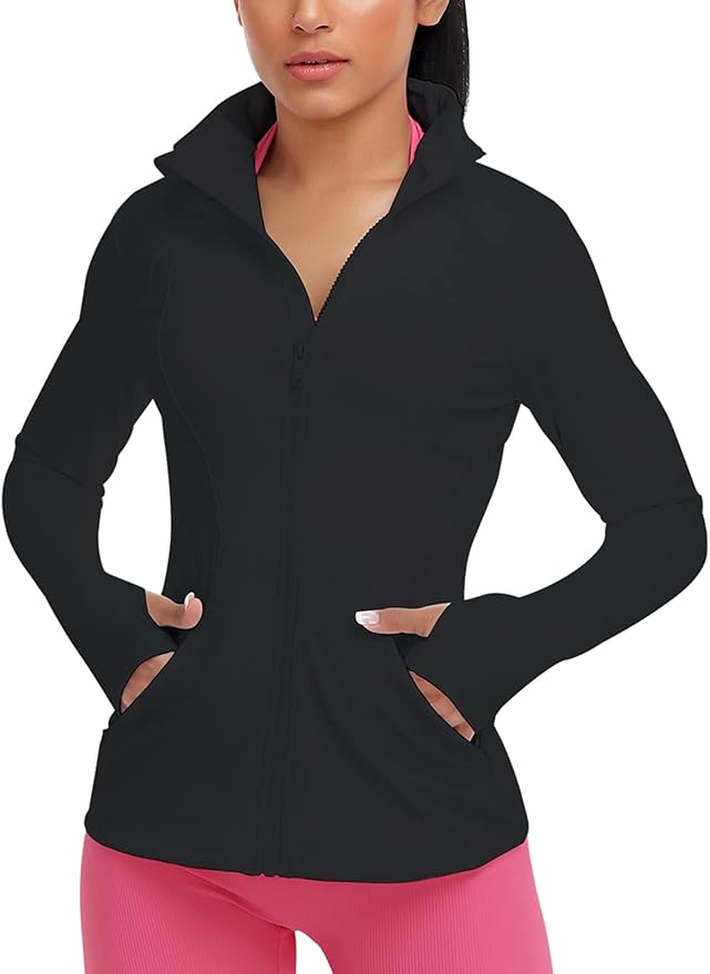 VUTRU Women's Workout Yoga Jacket Full Zip Running Athletic Track Jacket