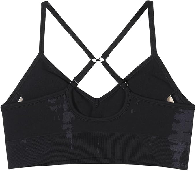 AUROLA Serpent Seamless Sports Bras for Women,Backless Padded Strappy Workout Gym Yoga Crop Tops