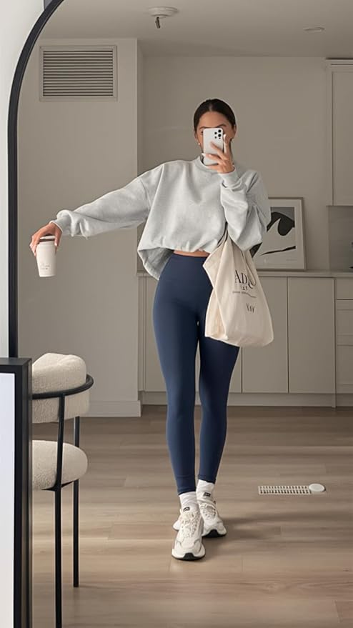 MOREFEEL Leggings with Pockets for Women, High Waisted Tummy Control Workout Hip Lift Yoga Pants Activewear
