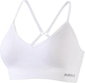 AUROLA Serpent Seamless Sports Bras for Women,Backless Padded Strappy Workout Gym Yoga Crop Tops