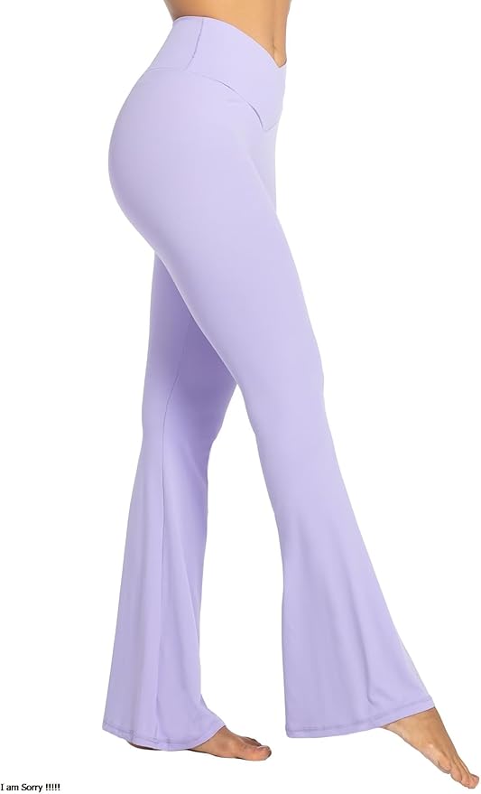 Sunzel Flare Leggings, Crossover Yoga Pants with Tummy Control, High-Waisted and Wide Leg