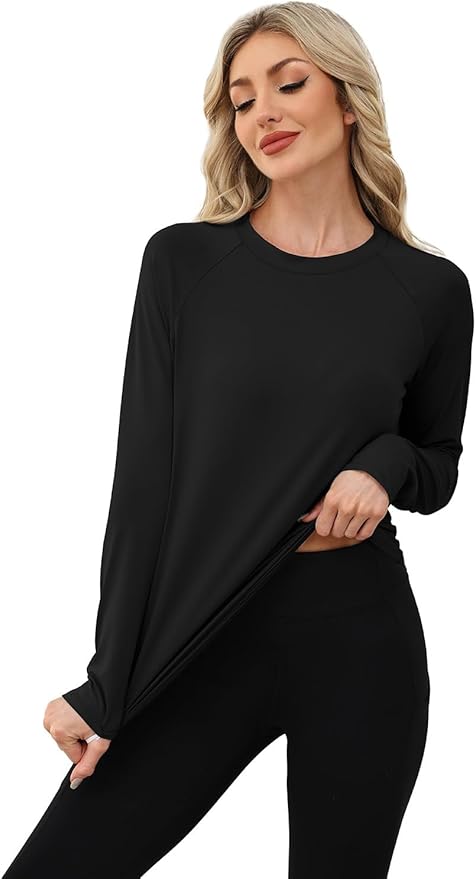 WIHOLL Workout Tops for Women Long Sleeve Sun Shirt UPF 50+ UV Protection Running Hiking Clothes Quick Dry Athletic Tops