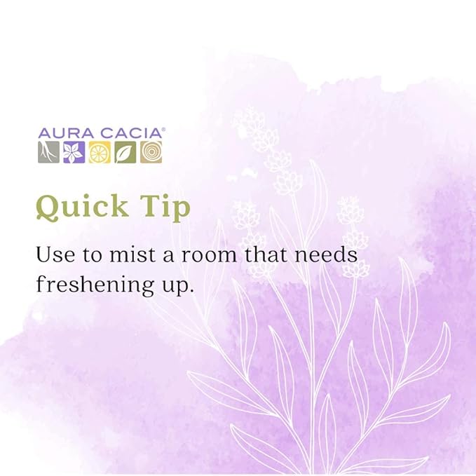 Aura Cacia Relaxing Lavender Aromatherapy Mist, 4-Ounce, Lavender Pure Essential Oils, Sweet & Floral Aroma