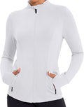 Workout Jackets for Women Lightweight Running Sweat Jackets Full Zip Up Exercise Yoga Athletic Clothes with Pockets