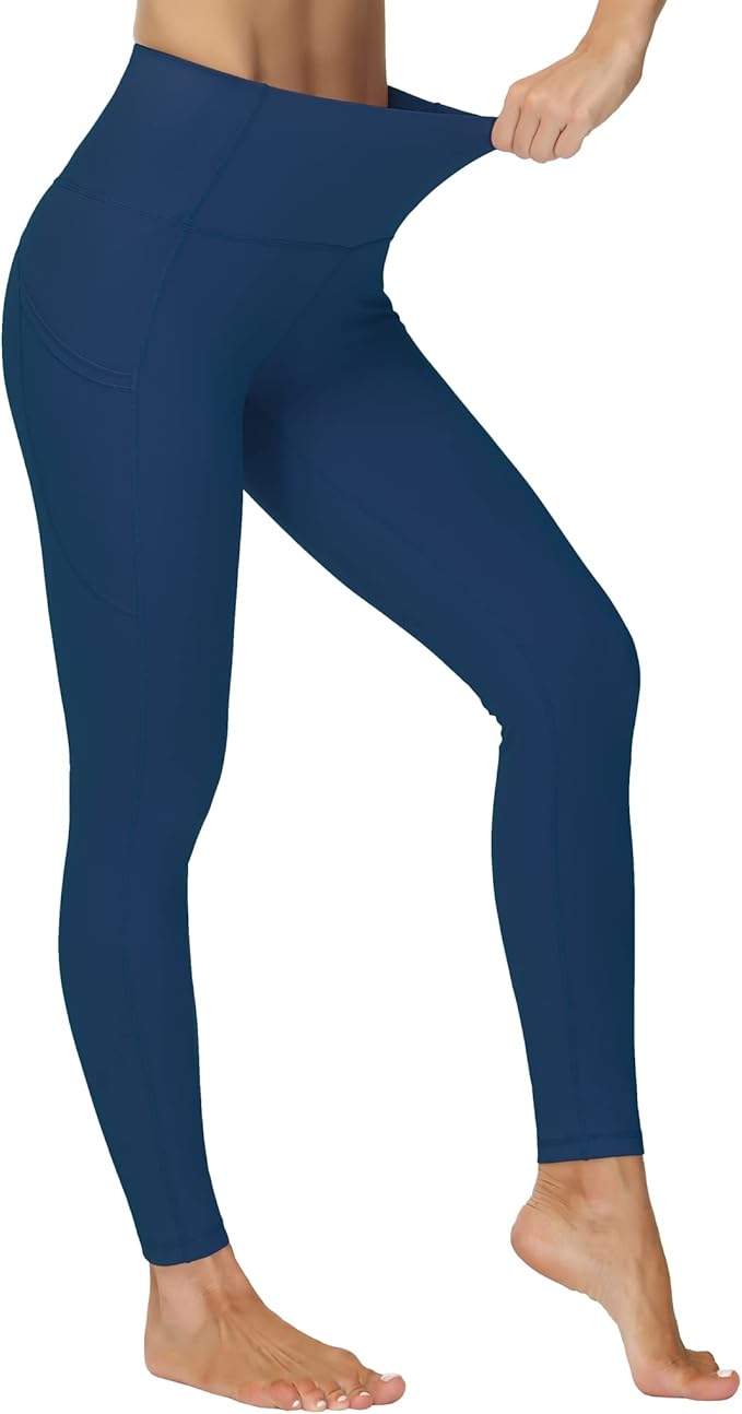 Dragon Fit High Waist Yoga Leggings with 3 Pockets,Tummy Control Workout Running 4 Way Stretch Yoga Pants