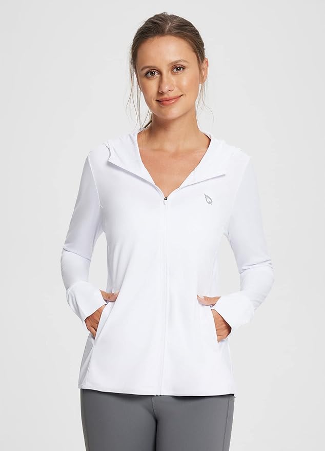 baleaf Women's Sun Protection Jacket Hoodie Clothing Lightweight Long Sleeve Sun Cover Up Shirt