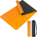Natural Rubber Yoga Mat - Non Slip Non Toxic - 5mm Thick Yoga Mat for Hot Yoga/Pilates - Extra Large 26.8’’ with Alignment Guide - Sweat Proof - with Carrying Bag