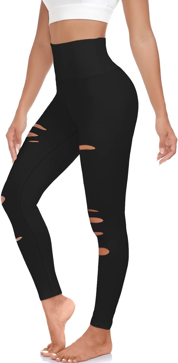 MOREFEEL Leggings with Pockets for Women, High Waisted Tummy Control Workout Hip Lift Yoga Pants Activewear