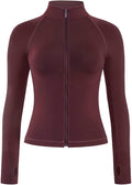 AUROLA Influence Athletic Workout Jacket for Women, Lightweight Slim Fit Full Zip Running Yoga Sports Jacket with Thumb Holes