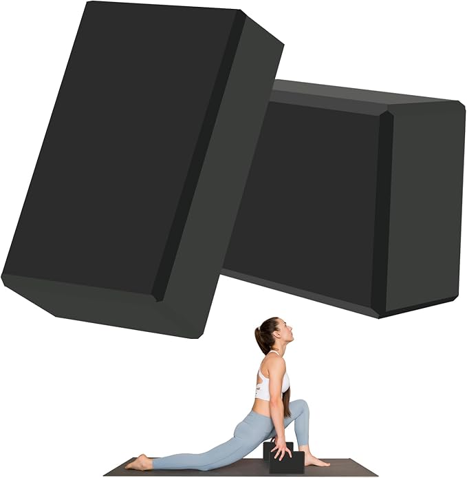 9"x6"x3" Yoga Blocks, Soft Non-Slip Surface Premium Foam Blocks, Supportive, Lightweight, Odor Resistant, Yoga Accessories for Pilates Meditation General Fitness Stretching Toning