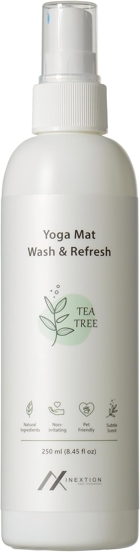 Yoga Mat Wash – Yoga Mat Spray for All Mats and Pilates, Yoga Accessories, Fitness Equipment and Gym Accessories Cleaner, Non-irritating, Non-alcohol - 8.45fl oz (Tea Tree)