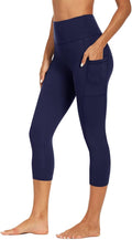 GAYHAY High Waisted Capri Leggings for Women - Soft Slim Yoga Pants for Running Cycling Workout