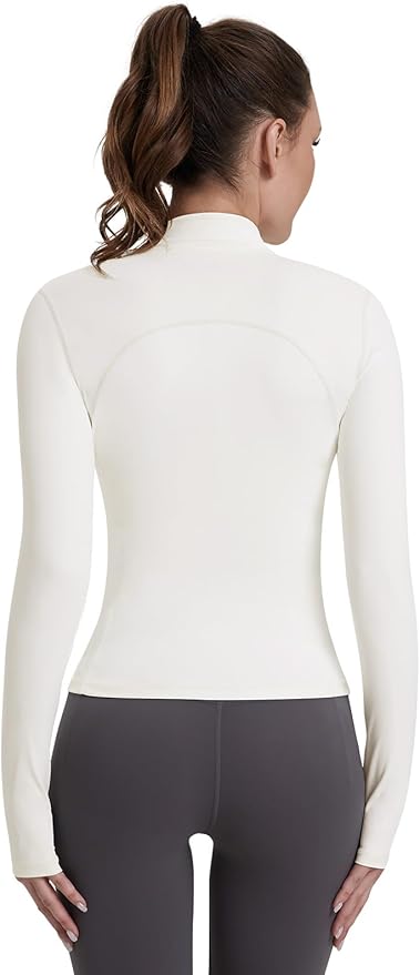 VUTRU Womens Workout Yoga Jacket Lightweight Zip Up Athletic Jacket Lightweight Cropped Jacekt with Pockets