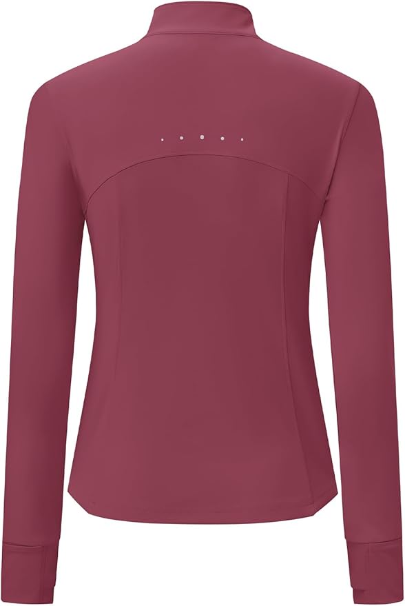 BGOWATU Women's Workout Athletic Jacket Full Zip Running Jackets Gym Yoga Track Tops with Pockets Thumb Hole