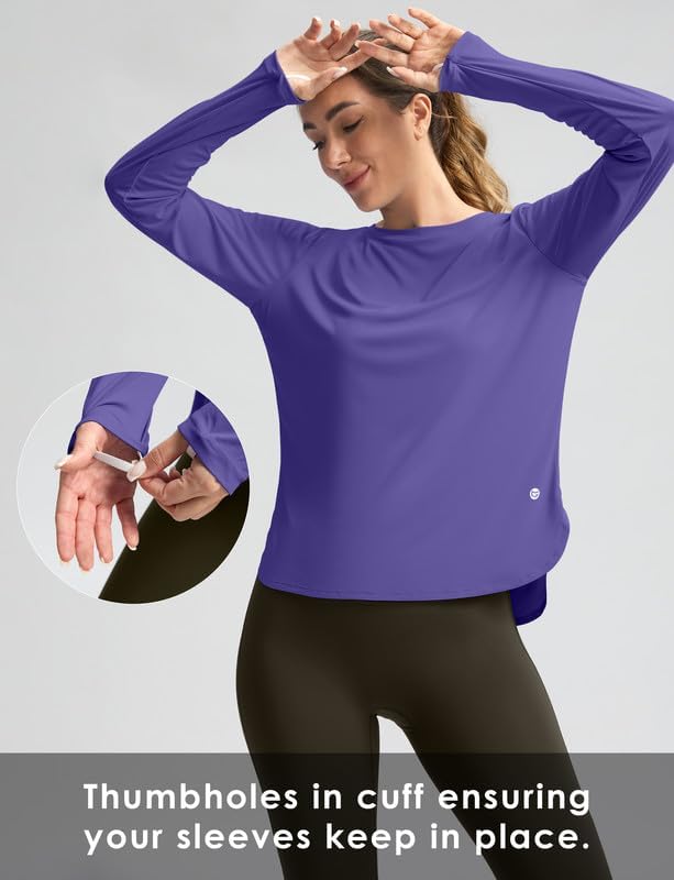 Women's Sun Shirts UPF 50+ Long Sleeve UV Protection Shirt Lightweight Quick Dry Workout Hiking Tops for Women