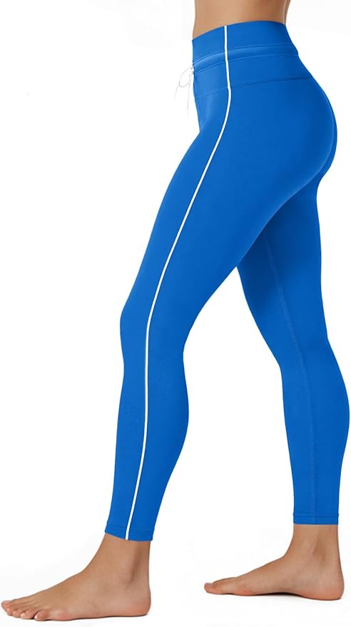 Aoysky Womens Buttery Soft High Waisted Drawstring Leggings 25'' Workout Running Gym Athletic Yoga Pants