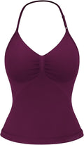 YEOREO SoftHue Impact Longline Strappy Top Women's Halter Workout Tank Tops Backless Gym Longline with Adjustable Strap