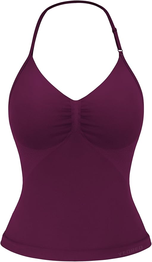 YEOREO SoftHue Impact Longline Strappy Top Women's Halter Workout Tank Tops Backless Gym Longline with Adjustable Strap