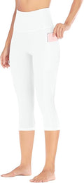 Ewedoos Capri Leggings for Women High Waisted Yoga Pants with Pockets for Women Tummy Control Workout Leggings Yoga Capris