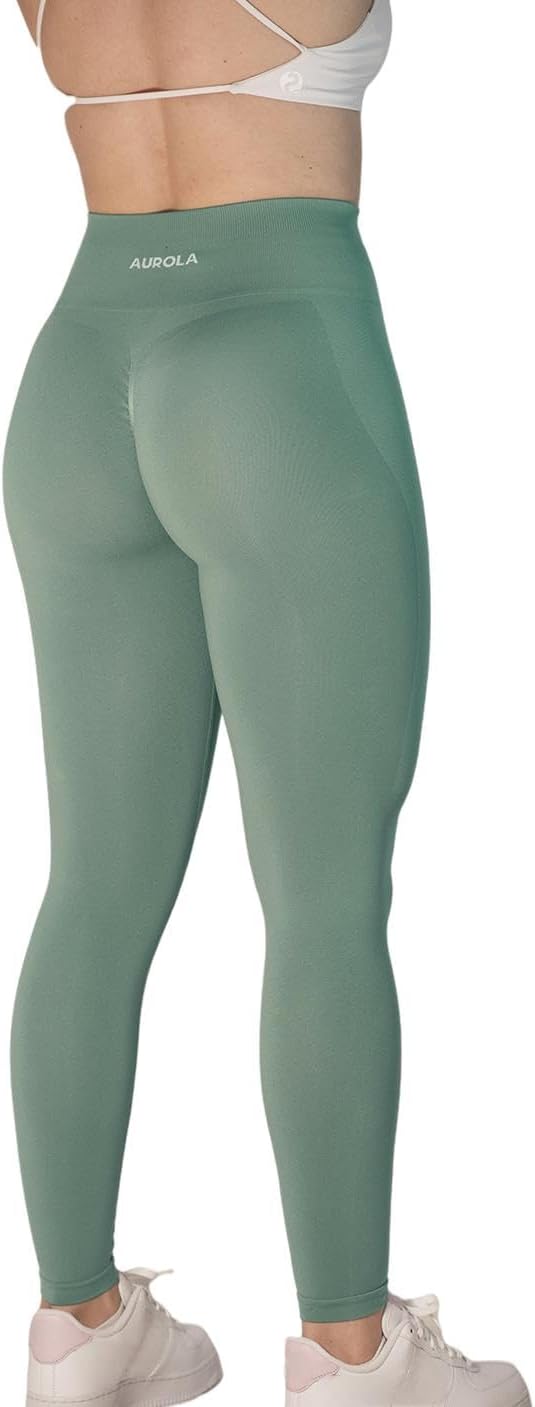 AUROLA Workout Leggings for Women Seamless Scrunch Tights Tummy Control Gym Fitness Girl Sport Active Yoga Pants