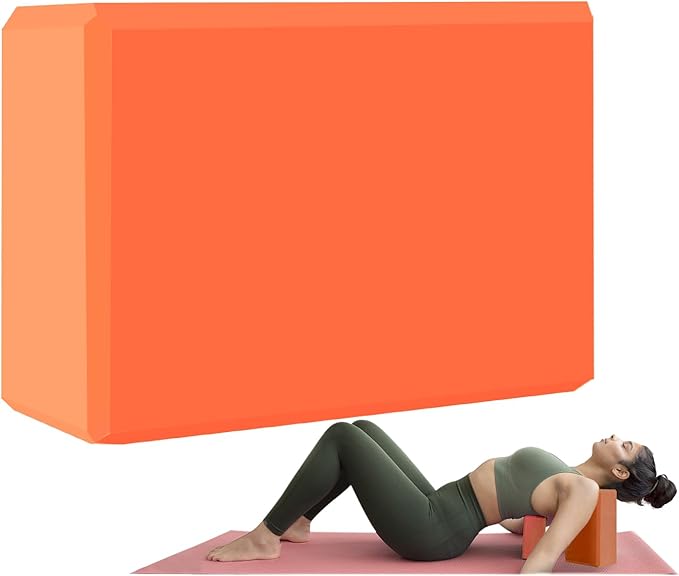 Yoga Block - Supportive Latex-Free Eva Foam - Soft Non-Slip Surface with Beveled Edges for Yoga, Pilates, Meditation - Yoga Accessories for Stability, Balance, Deepen Stretches