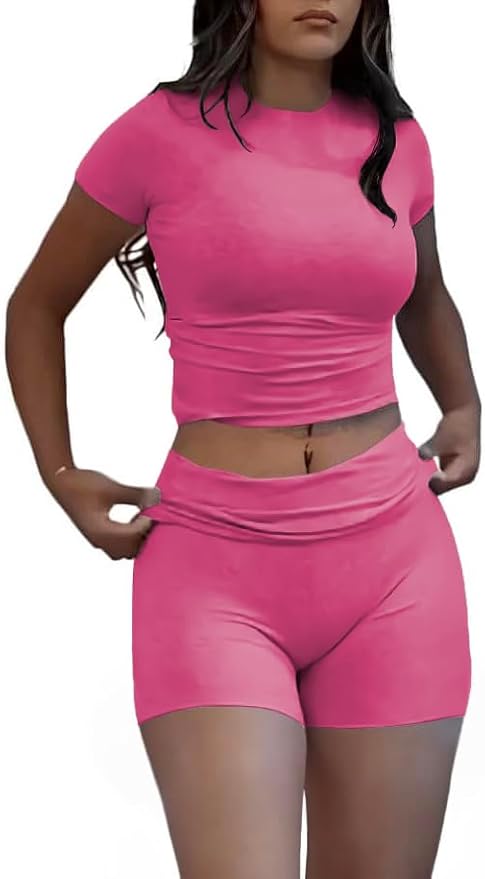 Nimsruc Two Piece Lounge Sets For Women short sets
