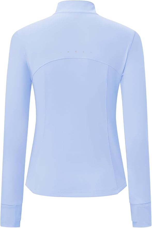 BGOWATU Women's Workout Athletic Jacket Full Zip Running Jackets Gym Yoga Track Tops with Pockets Thumb Hole