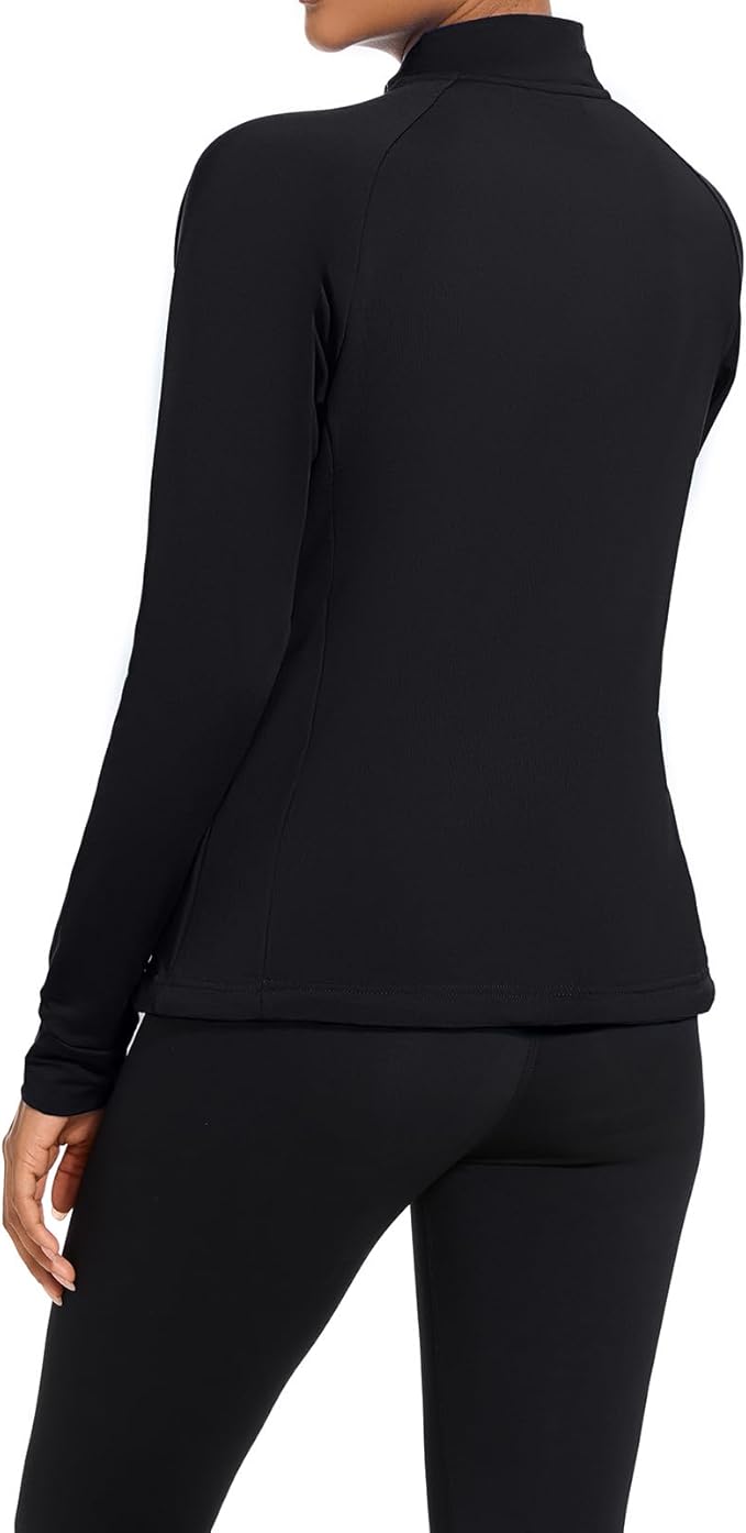 bpbtti Women's Polar Fleece Zip Up Workout Jackets with Pockets Slim Fit Cottony Soft Jacket for Running Athletic Yoga