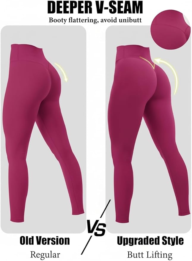 Olmlmt No Front Seam Workout Leggings for Women Tummy Control Butt Lifting Leggings Buttery Soft Gym Yoga Pants