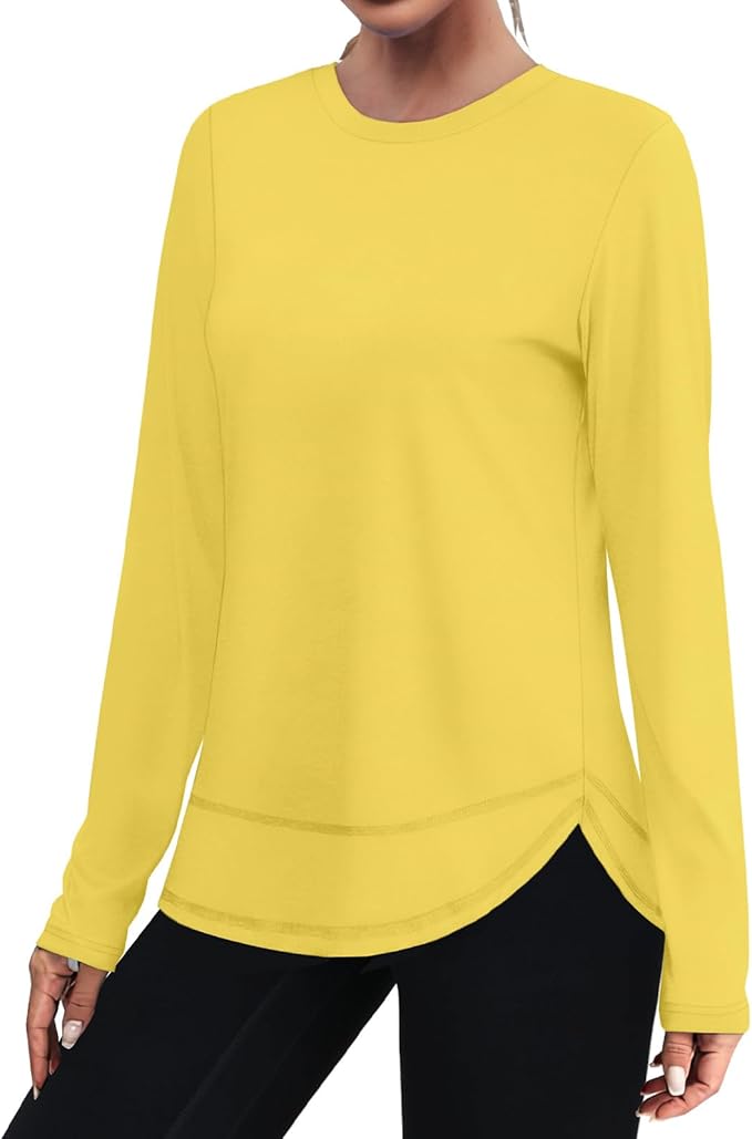 XIEERDUO Women's Workout Tops Long Sleeve Quick Dry Shirts for Hiking Running S-3XL