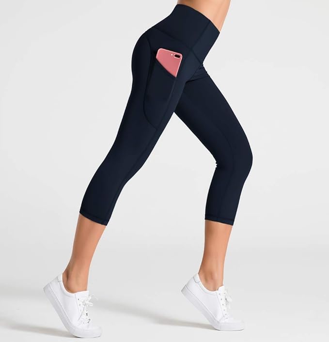 Dragon Fit High Waist Yoga Leggings with 3 Pockets,Tummy Control Workout Running 4 Way Stretch Yoga Pants
