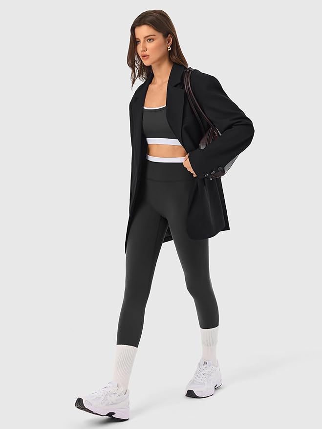 2 Pieces Workout Sets for Women,Seamless Yoga Leggings with Padded Sports Bras,Athletic Matching Outfits,Gym,Casual