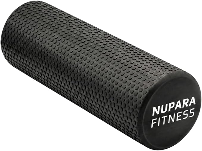Foam Roller for Back, Legs, and Deep Tissue Muscles. Muscle Roller for Running, Cycling, Sports, Exercise, Recovery, Physical Therapy, Yoga, and Pilates. (Black, 18 inch - Large)