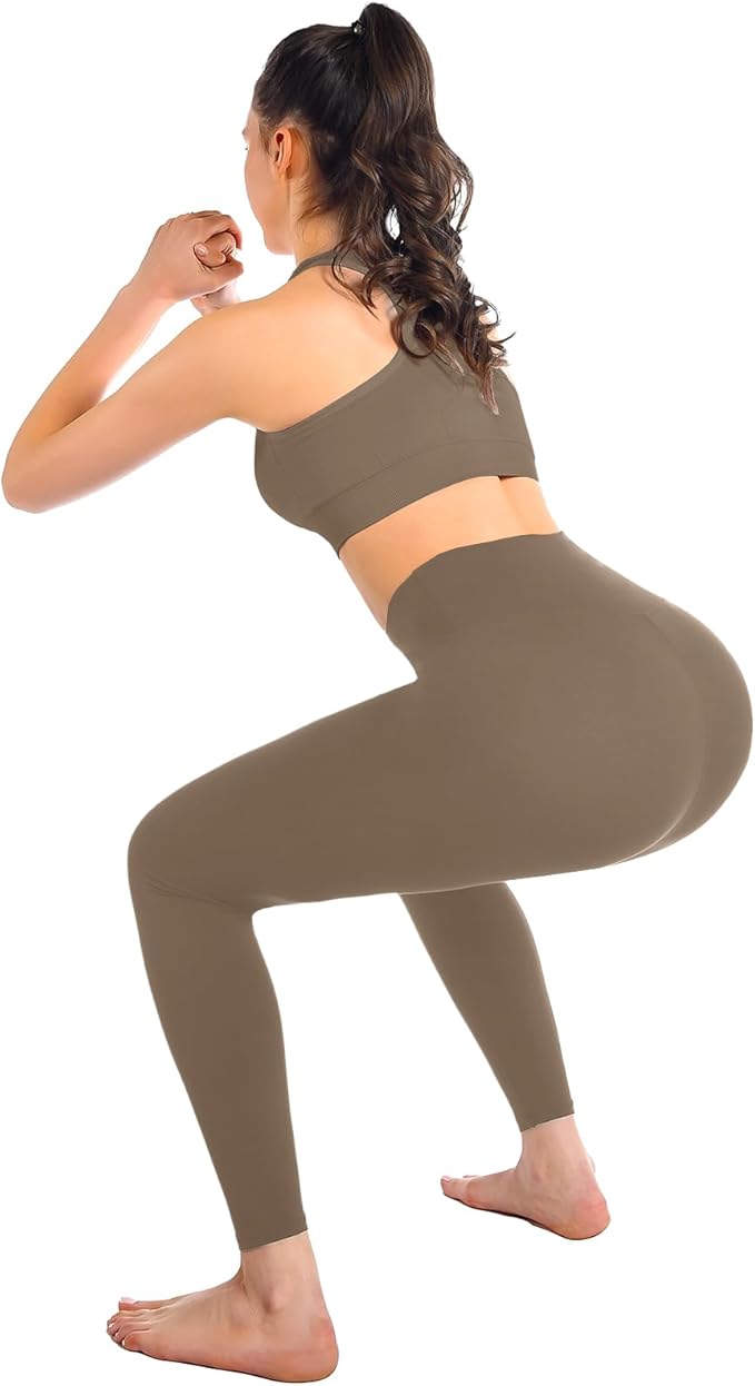 Leafigure High Waisted Leggings for Women- Soft No See-Through Yoga Pants for Gym Workout Running